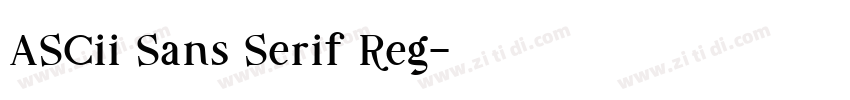 ASCii Sans Serif Reg字体转换